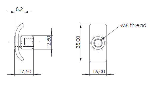 Metal Washer M8, Yellow Zinc Plated