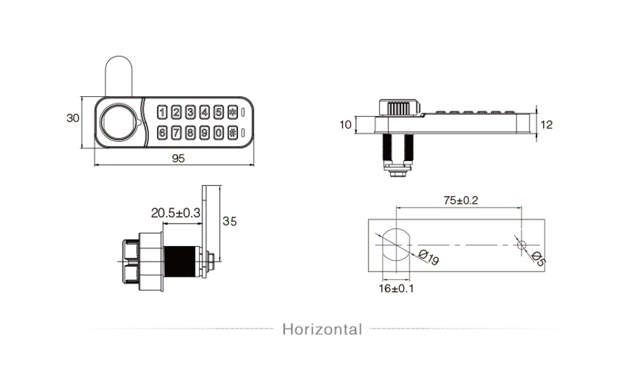 Elec. Combi. Cam Lock, 