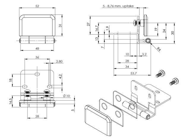 Glass Door Hinge 
