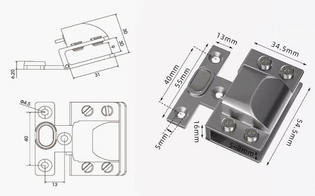 Glass Door Hinge 