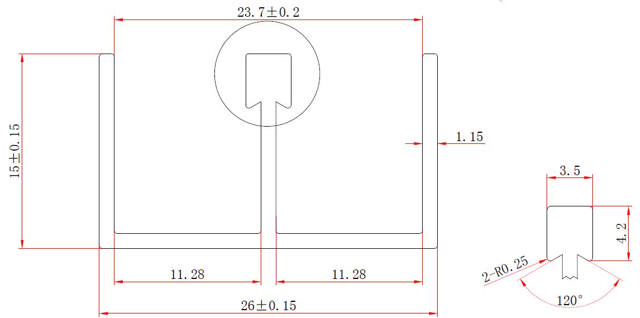 Top Alu E-Track, W/Felt, F/Glass System #2740, 2 Meters