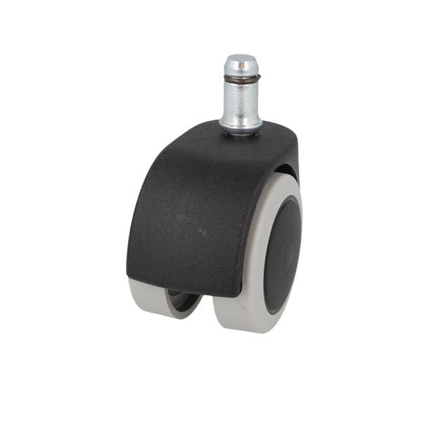 Office Chair Castor,ø50mm,Soft, ø11mm Pin, Black/Grey,Hooded
