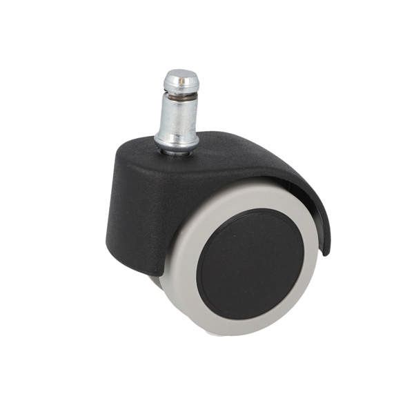 Office Chair Castor,ø50mm,Soft, ø11mm Pin, Black/Grey,Hooded