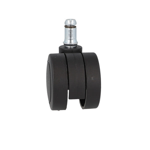 Office Chair Castor, ø50mm, Hard, ø11mm Pin, Black, No Hood,