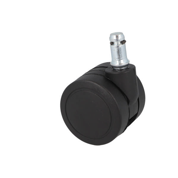 Office Chair Castor, ø50mm, Hard, ø11mm Pin, Black, No Hood,