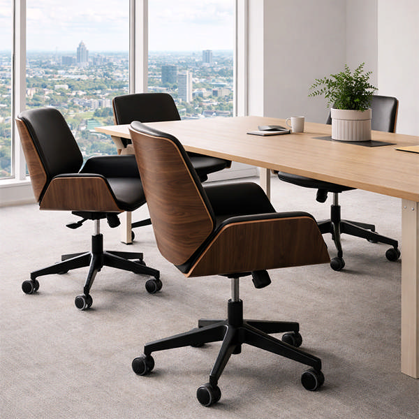 Office Chair Castor, ø50mm, Hard, ø11mm Pin, Black, No Hood,