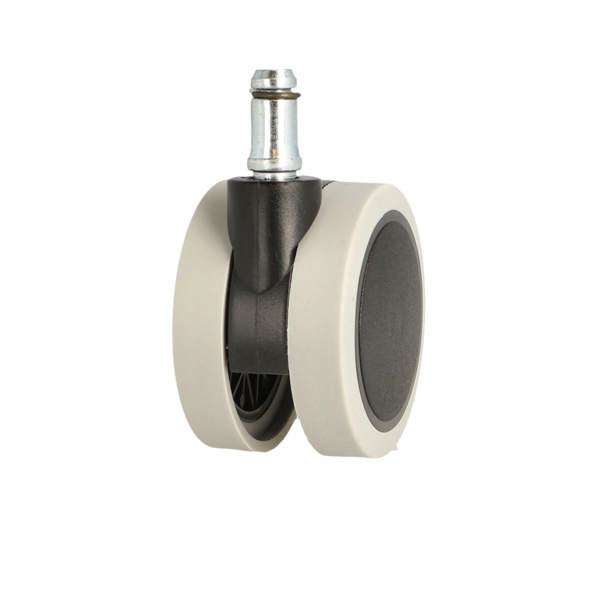 Office Chair Castor, ø65mm,Soft,ø11mm Pin,Black/Grey,No Hood