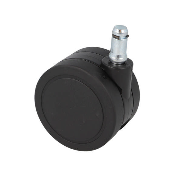 Office Chair Castor, ø65mm, Hard, ø11mm Pin, Black, No Hood,