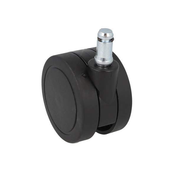 Office Chair Castor, ø65mm, Hard, ø11mm Pin, Black, No Hood,