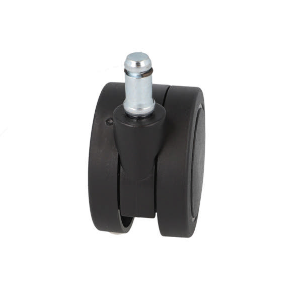 Office Chair Castor, ø65mm, Hard, ø11mm Pin, Black, No Hood,