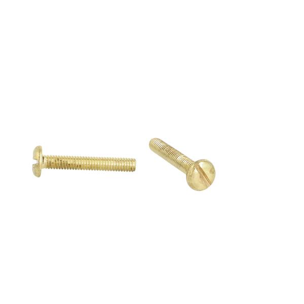 DIN 85 Slotted Pan Head Screws, Solid Brass, AM 6X35