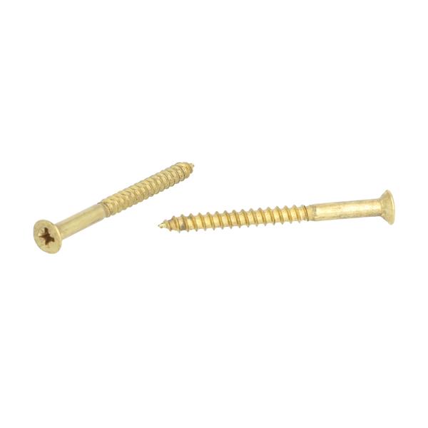 Wood Screw, CSK, Brass, 5.0x60mm, DIN 7997 PZD