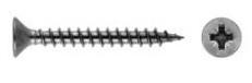 Chipboard Screw, CSK, PZD, SS A2, ø4,0x60mm, Fully Threaded