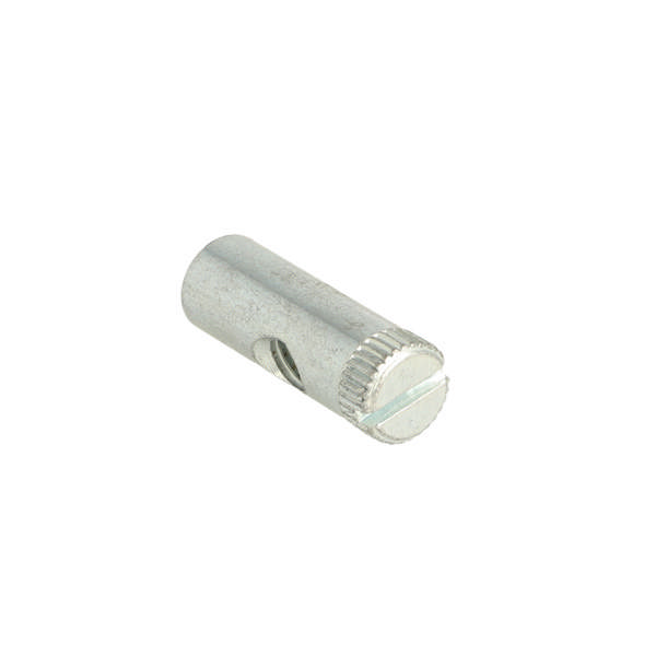 Cross Dowel ø10x30mm(16+14), M6, Knurled, BZP, 4mm Slot End