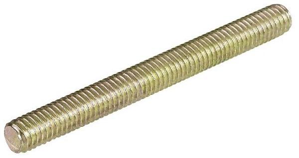 Threaded Bolt M6x63mm, Steel, Yellow Zinc Plated, Cr3