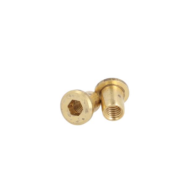 Combifix Head No. 1007, 5mm Hex, M6, Flat Head,Brass Natural