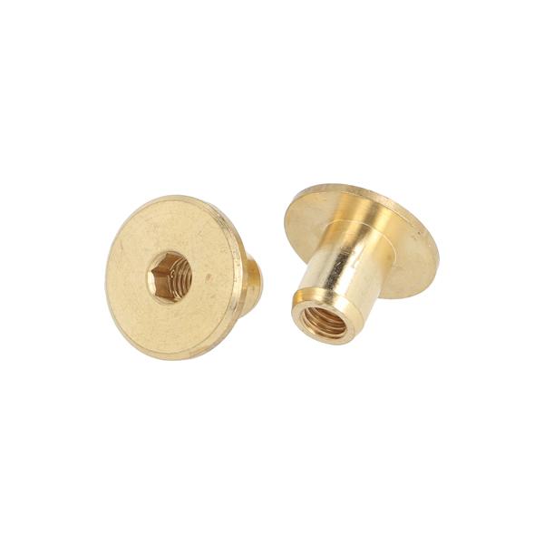 Combifix Head No. 1031, 5mm Hex, M6, Flat Head,Brass Natural