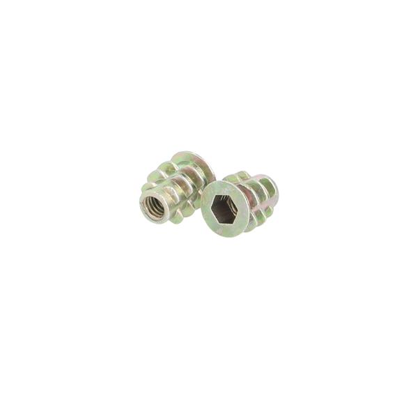 Screw-In Bushing D-410, M4x10mm, Zamak, YZP, Hex 4x3,5mm