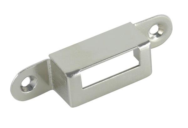 Raised Striking Plate For Lock 855, Steel, Nickel Plated