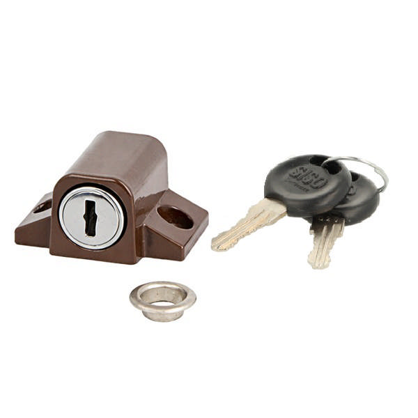 Window Push Lock 280, ø19mm, Brown, KA D20,CK SISO, W/Sleeve