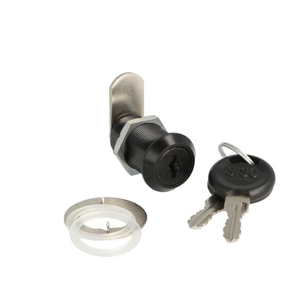 Cam Lock 1930, 90DG, Black Anodized, Cam No. A01, CK SISO