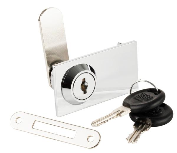 Glass Door Lock 916, CPL, 180DG, Str. Cam A04, KA D20, CK: