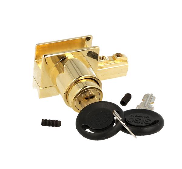 Glass Sliding Push Door Lock 2010, L+R, Bright Gold, CK SISO