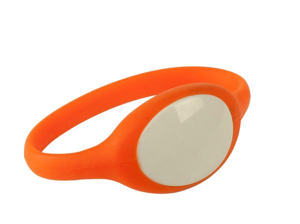 Wristband Silicon Mifare1, Orange, With 13,56MHz Chip