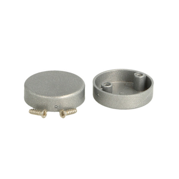 Cover Cap ø32x9mm F/Smart Hinge, Alu-Look, W/2 Screws