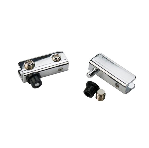 Glass Pivot Hinge No. 11.561, 9mm, Chrome Pl, L+R, 40x15mm