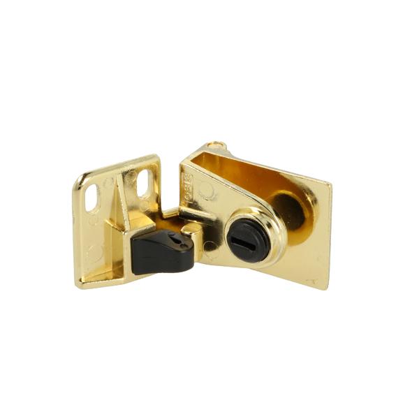 Glass Door Hinge No C-13 Zamak, Brass Plated, Right