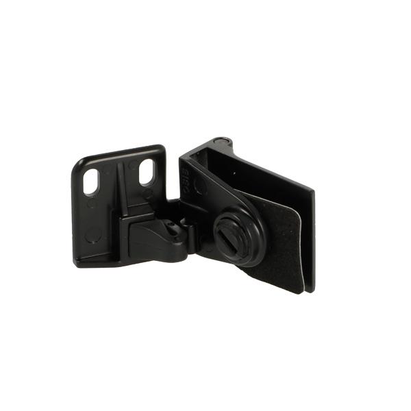 Glass Door Hinge No C-13 Zamak, Black, Right