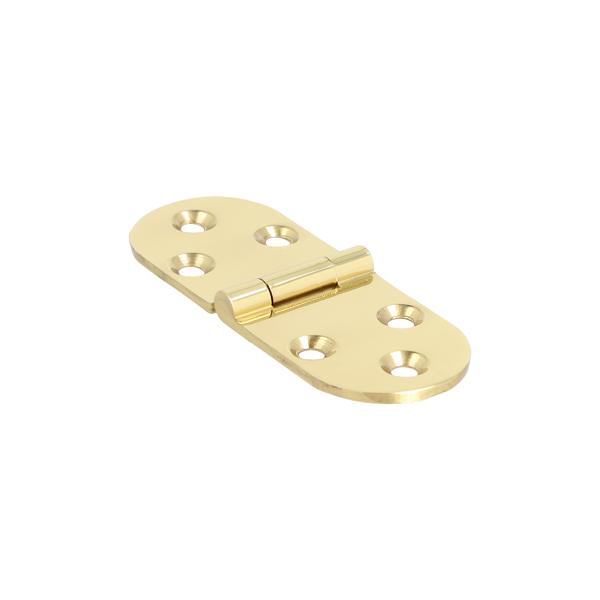 Flap Hinge, Brass, 30x80x2mm, Polished, W/CSK ø4,5mm Holes