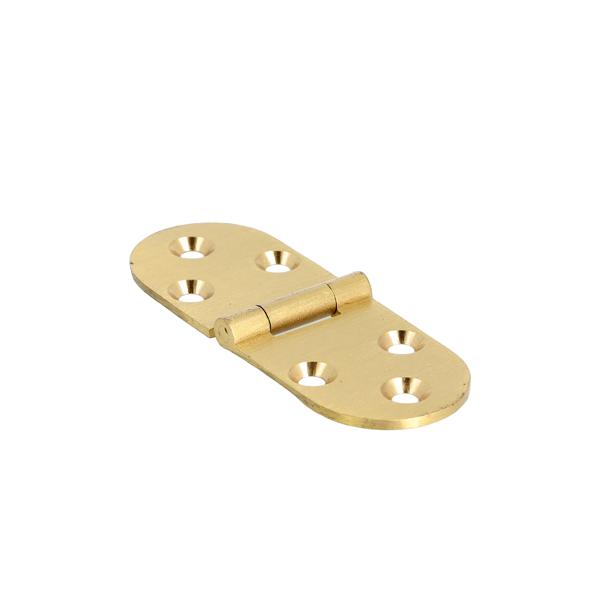 Flap Hinge, Brass, 30x80x2mm, Sanded, W/CSK ø4,5mm Holes