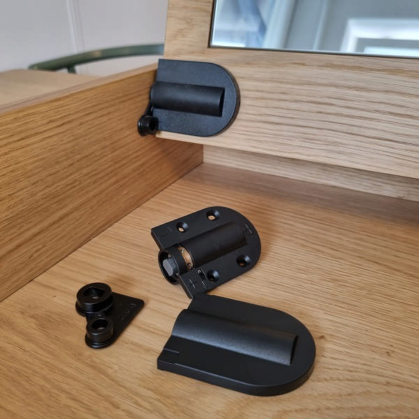 Lid Hinge, Soft Close, Black, Left+Right, 4-10 KG, 105 DG