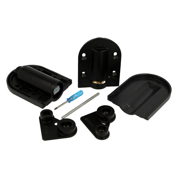 Lid Hinge, Soft Close, Black, Left+Right, 4-10 KG, 105 DG