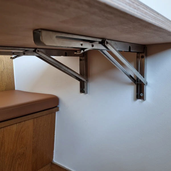 Folding Bracket, SS-304, Raw, 300mm,Self Locking,Max Load: