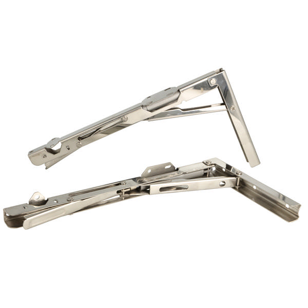 Folding Bracket W/Soft Close, SS-304 Polished, 314mm, Max