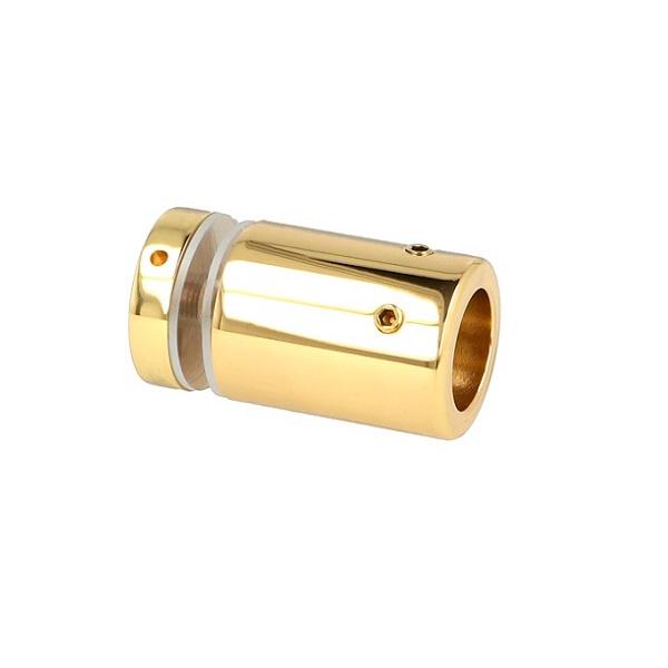 Bar to Glass Wall Bracket, F/ø19mm Tube, Polished Brass,