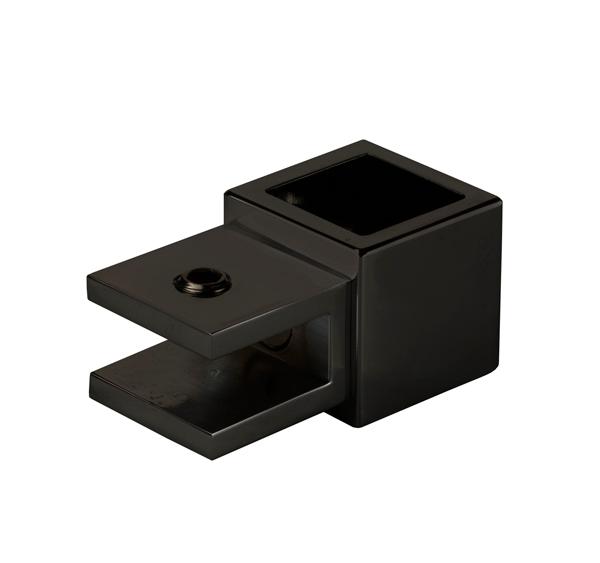 Bar To Glass Centre Bracket,F/19x19mm Square Tube,Black