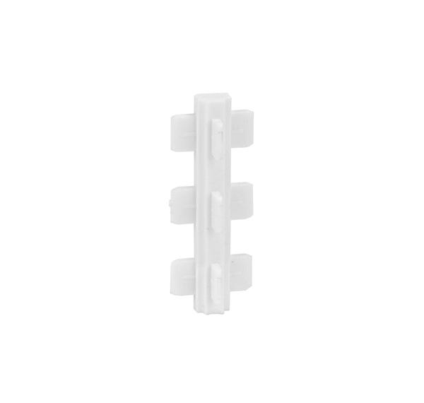 PVC 3-Way Connector 60mm, White, Without Velvet