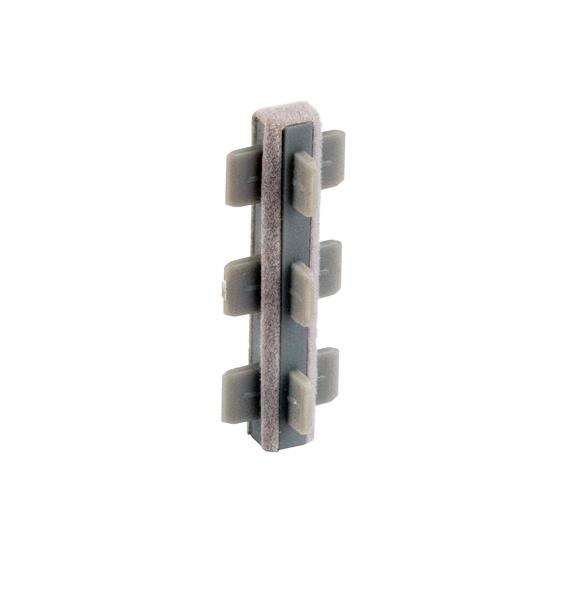 PVC 3-Way Connector 60mm, Grey Velvet