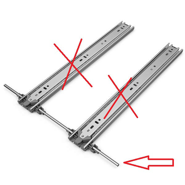 Locking Bar F/Anti Tilt Drawer Slides, 1000mm