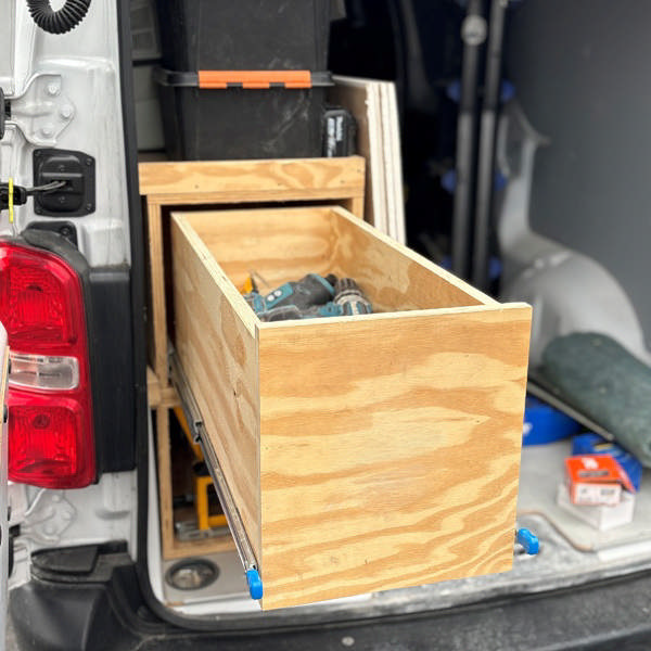 Drawer Slide HD5300L, 600mm Full Ext, With Lock, Zinc Plated