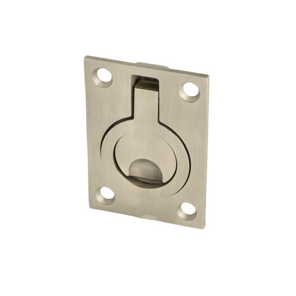 Drop Pull Ring Handle SS-304 - Brushed, Concealed, 65x46mm,