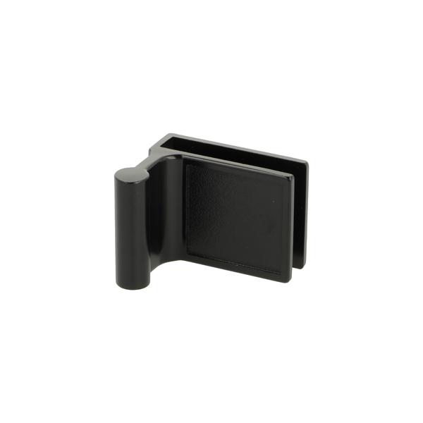 Glass Door Handle No. D-12, Zamak, Black Paint