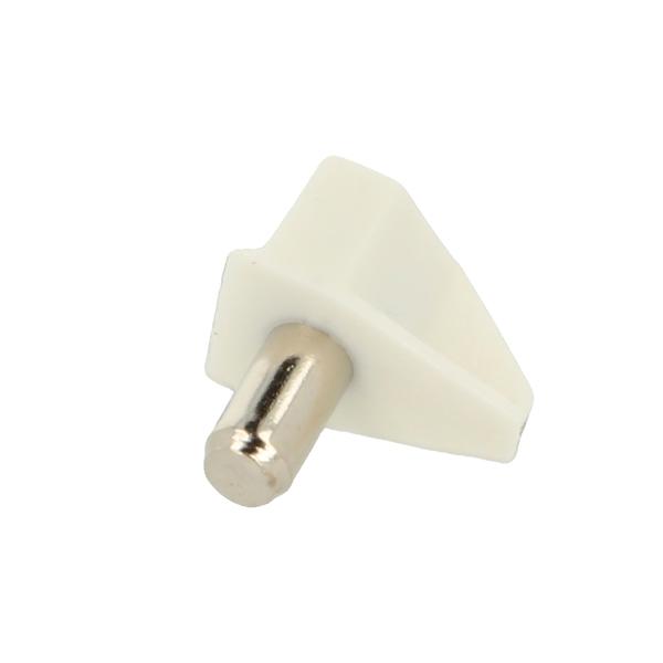 Shelf Support, Metal/Plast, HD, White, Pin ø5mm