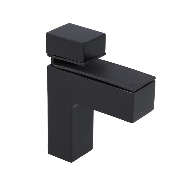 Shelf Bracket #54 F/Glass & Wood, 4-40mm Black Matt