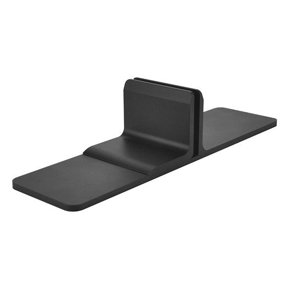 Partition Panel Support Clamp, Alu, Black Matt, F/6-8mm