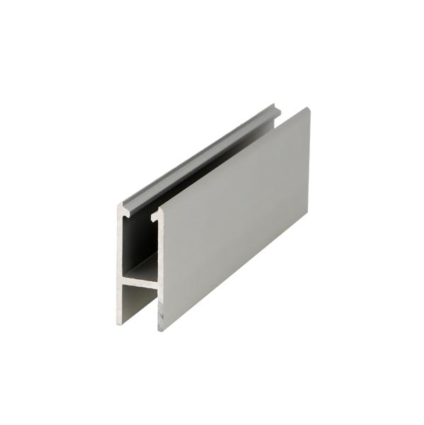 Glass Alu H-Rail, F/Glass System #2740 Doors, 2 Meters